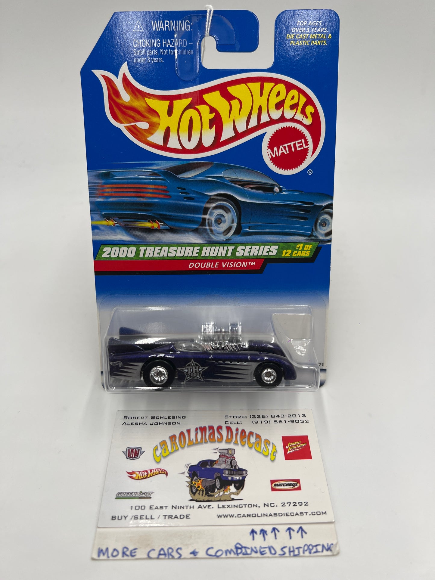 2000 Hot Wheels Treasure Hunt Real Riders #49 Double Vision Purple 275E