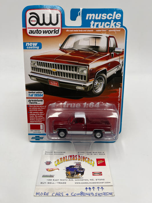 Auto World Muscle Trucks Release 1 Version A 1981 Chevy Silverado 10 Fleetside Red 182D
