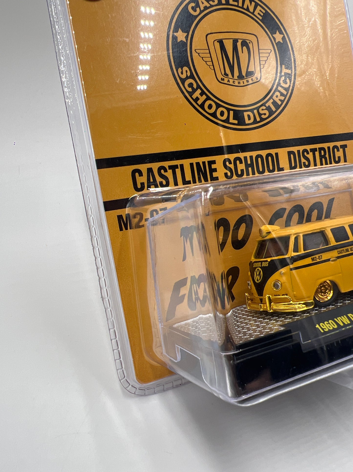 M2 Machines CHASE Castline School District 1960 VW Delivery Van Yellow Bus HS22