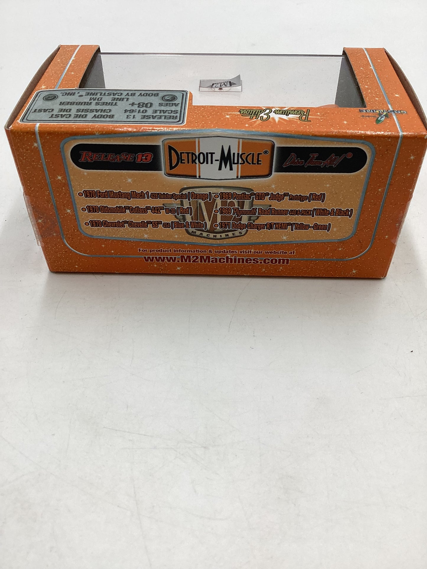 M2 Machines Premium Edition 1970 Ford Mustang Mach 1 428 Twister Special Orange 10-19