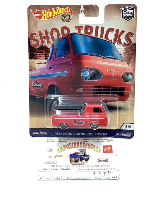 Hot wheels car culture Shop Trucks 5/5 60s Ford Econoline pickup