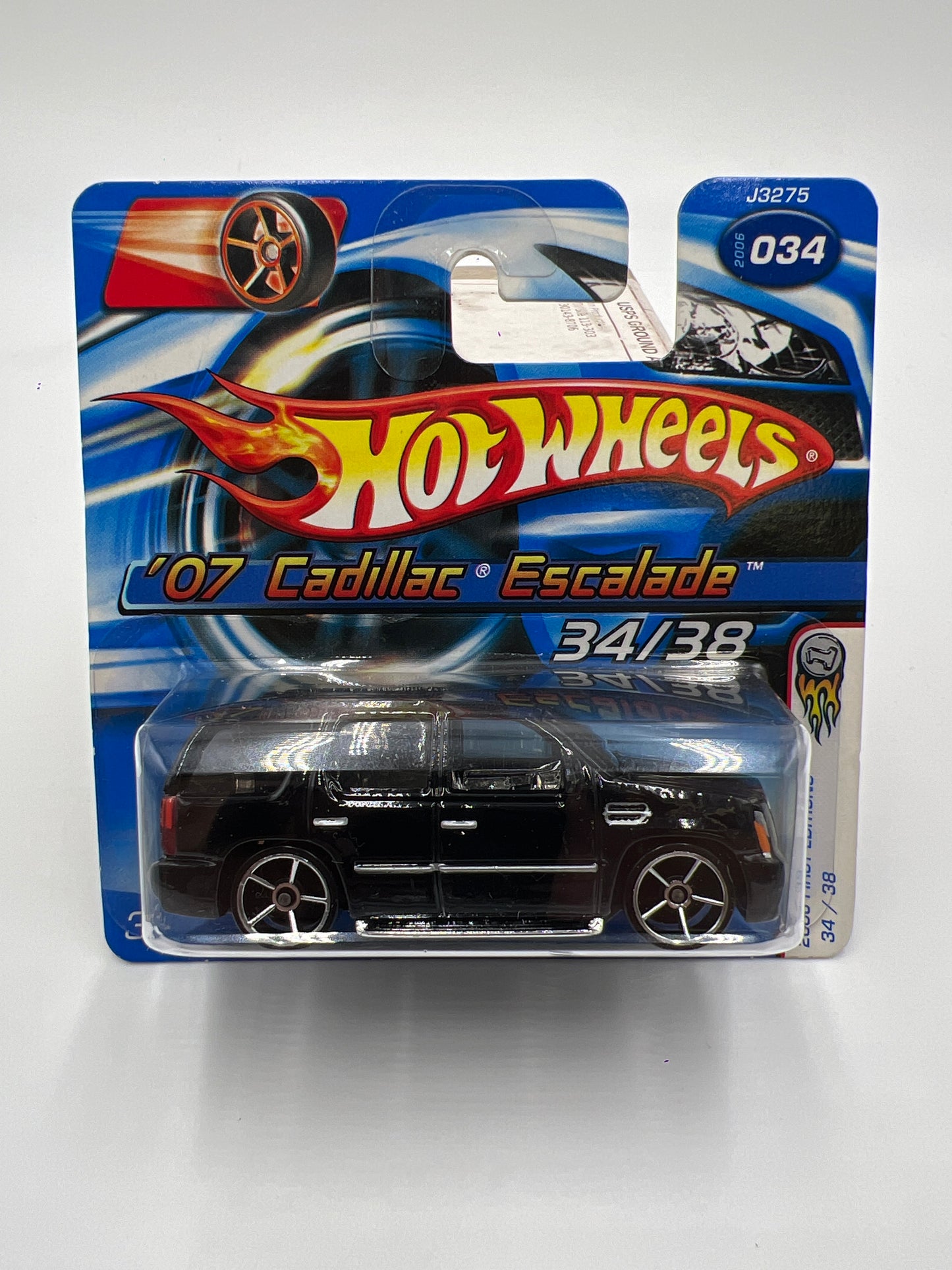 2006 Hot Wheels First Editions #034 07 Cadillac Escalade Black FTE Chromes VHTF Short Card W/Protector