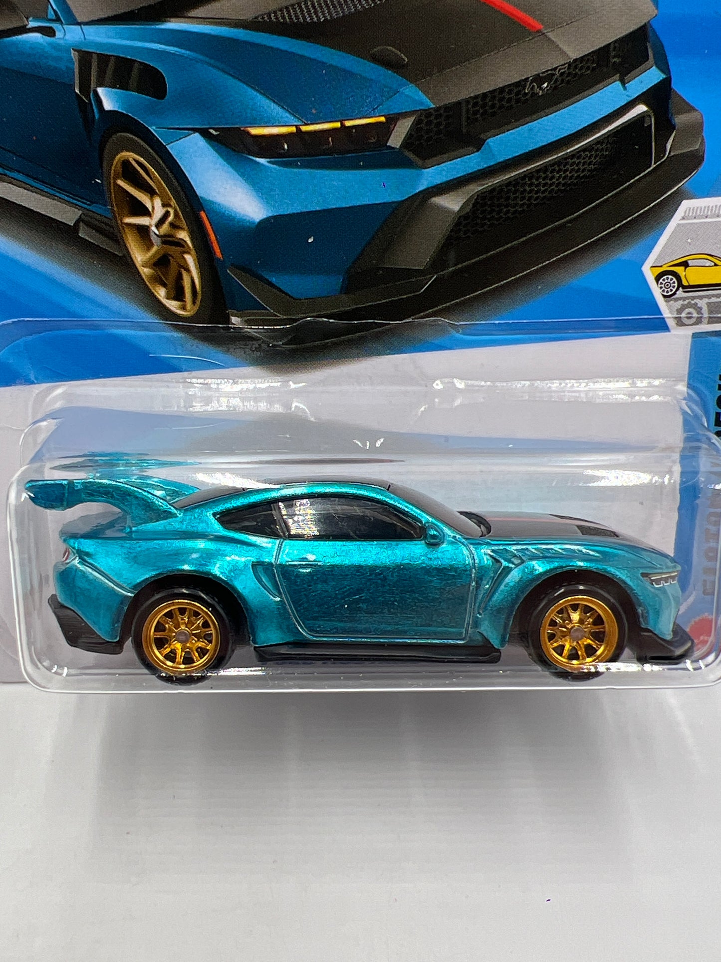 2026 Hot Wheels B Case Super Treasure Hunt #43 Ford Mustang GTD Blue W/Protector