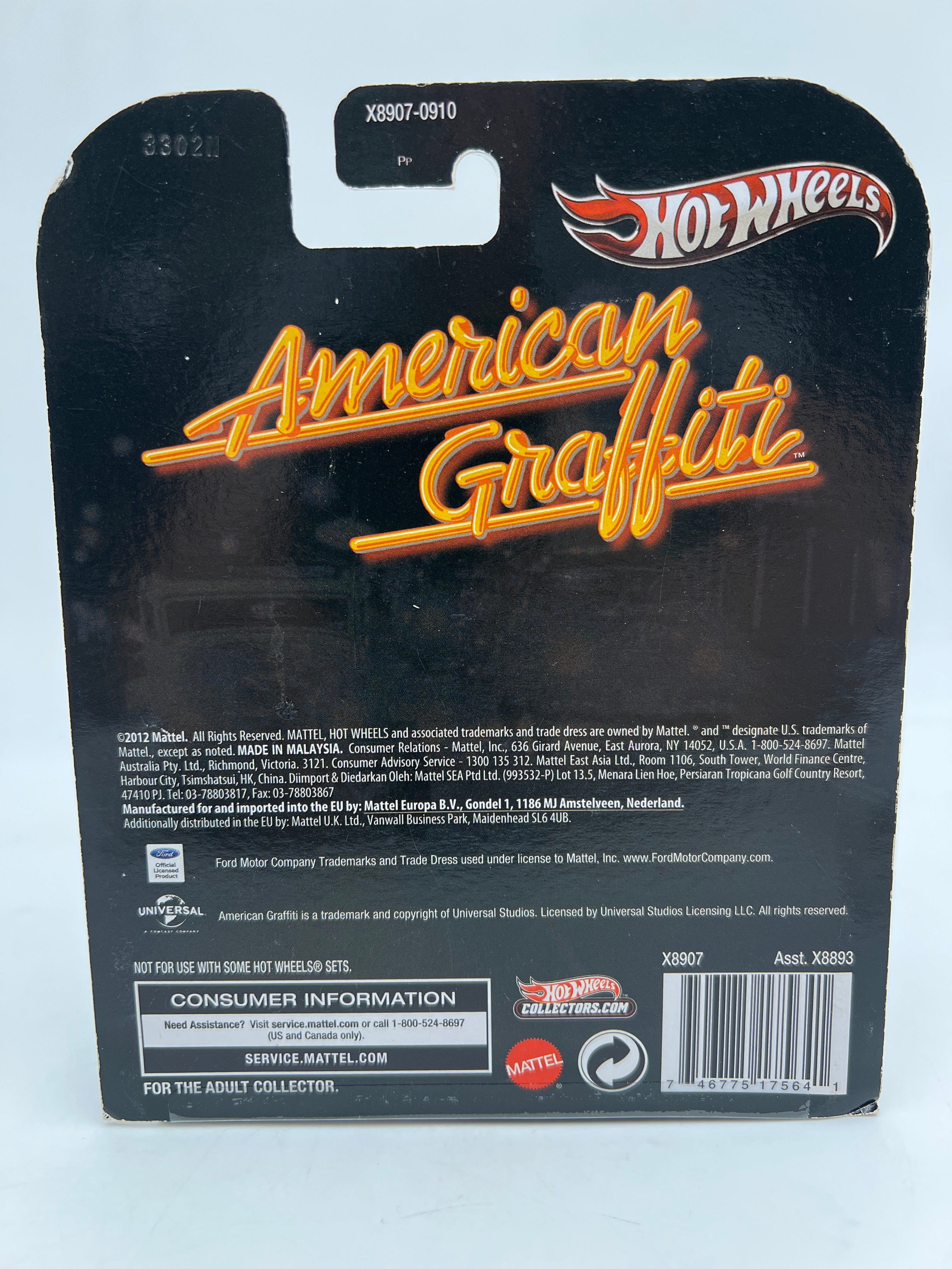 Hot Wheels Retro Entertainment American Graffiti 32 Ford Yellow W