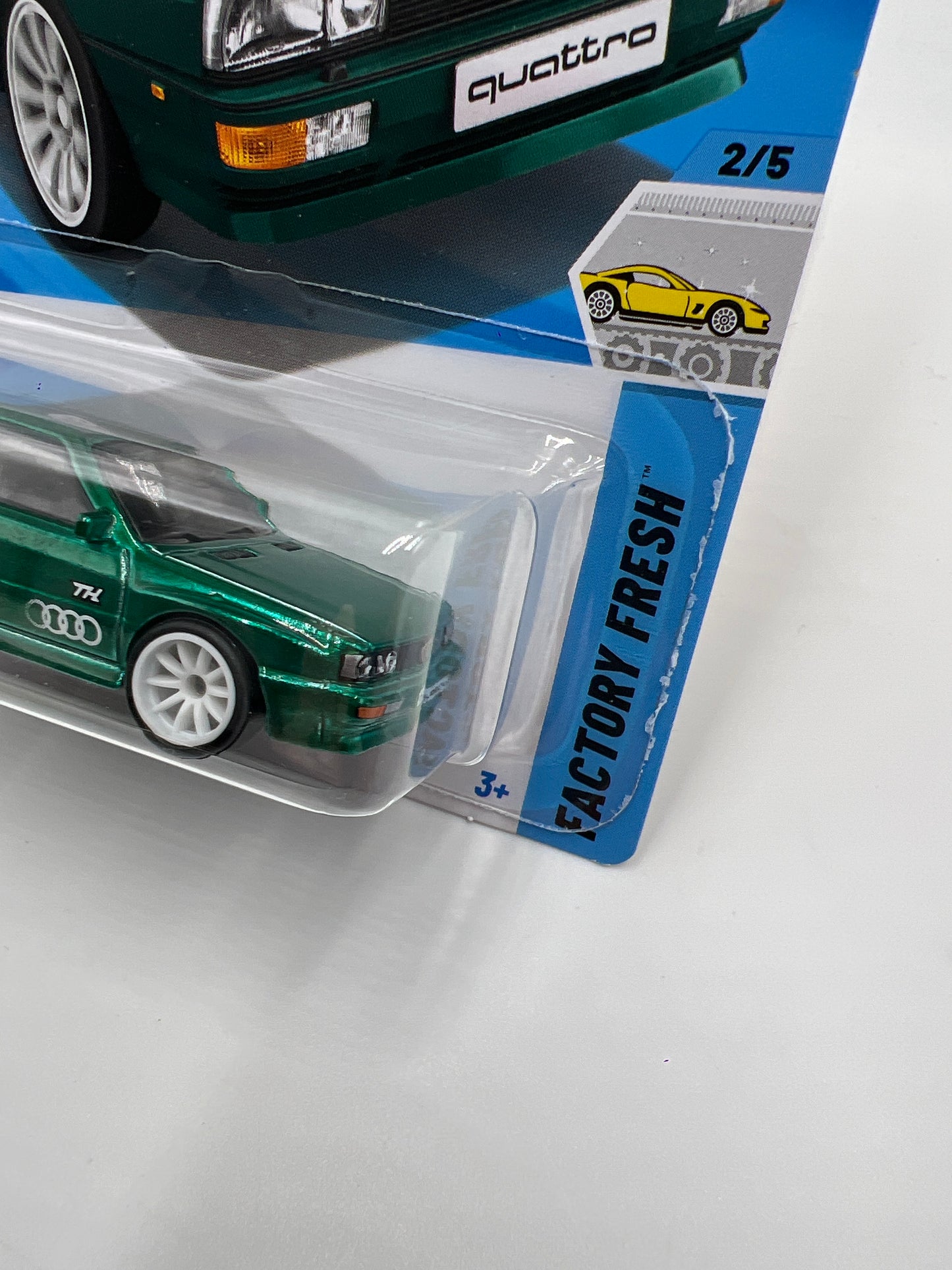 2025 Hot Wheels A Case Super Treasure Hunt #16 87 Audi Quattro Green W/Protector #1