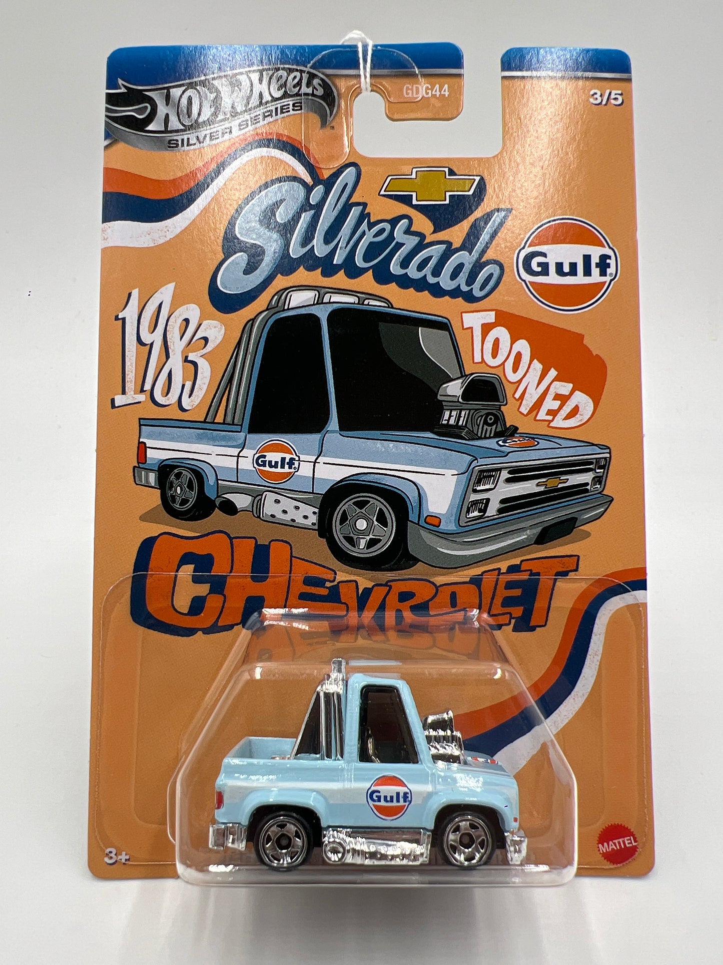 2025 Hot Wheels Silver Series Tooned Gulf #3 Toond 83 Chevy Silverado 156L