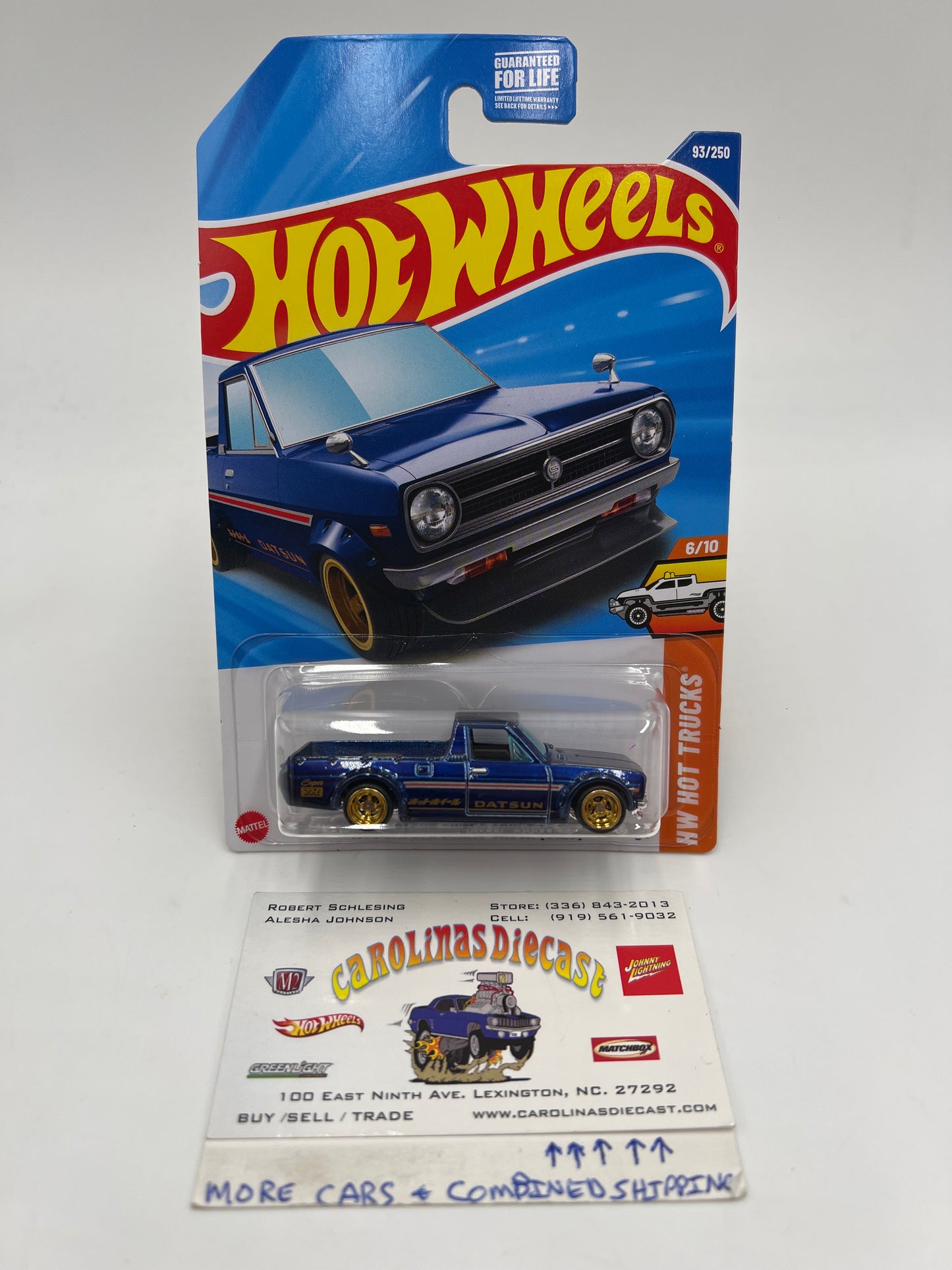 2025 Hot Wheels D Case Super Treasure Hunt #93 1975 Datsun Sunny Truck B120 Blue W/Protector #2