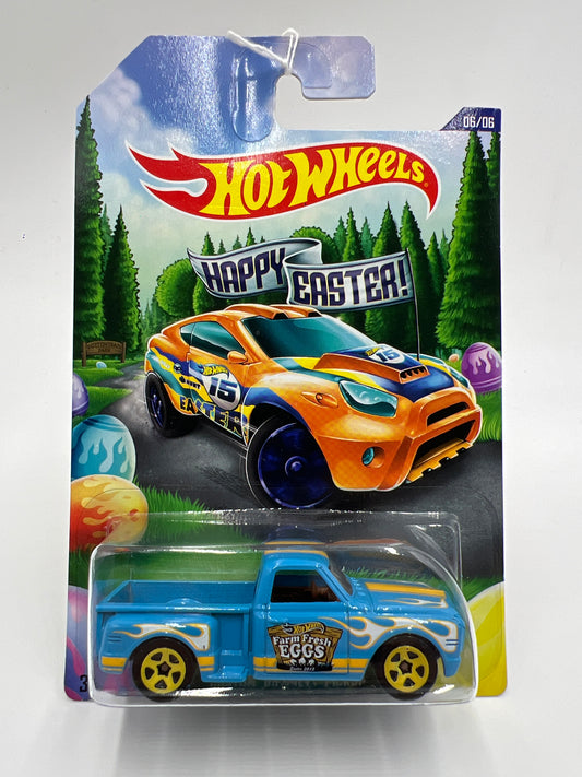 2015 Hot Wheels Happy Easter Series #6 Custom 69 Chevy Pickup Blue 156H