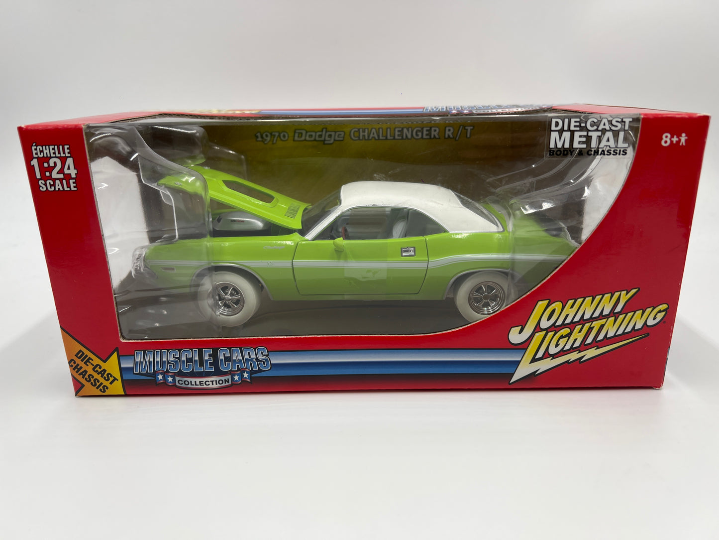 Johnny Lightning 1:24 Scale White Lightning Chase 1970 Dodge Challenger R/T Green VHTF