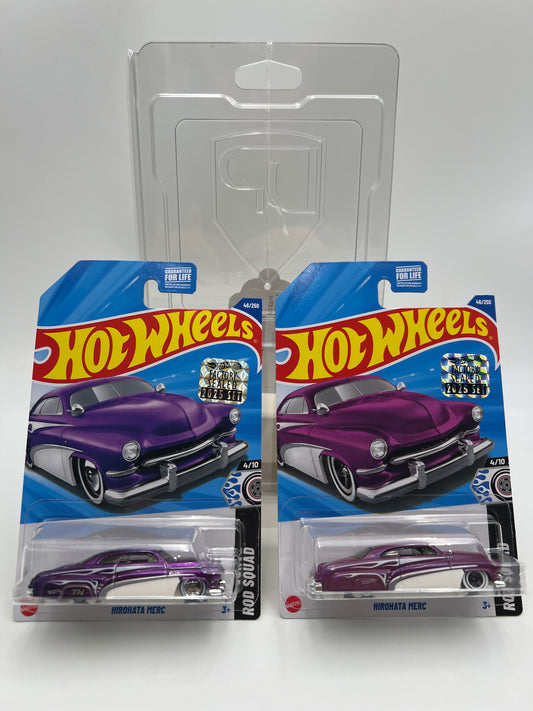 2025 Hot Wheels Factory Sealed Super Treasure Hunt & Mainline #46 Hirohata Merc Purple W/Protector