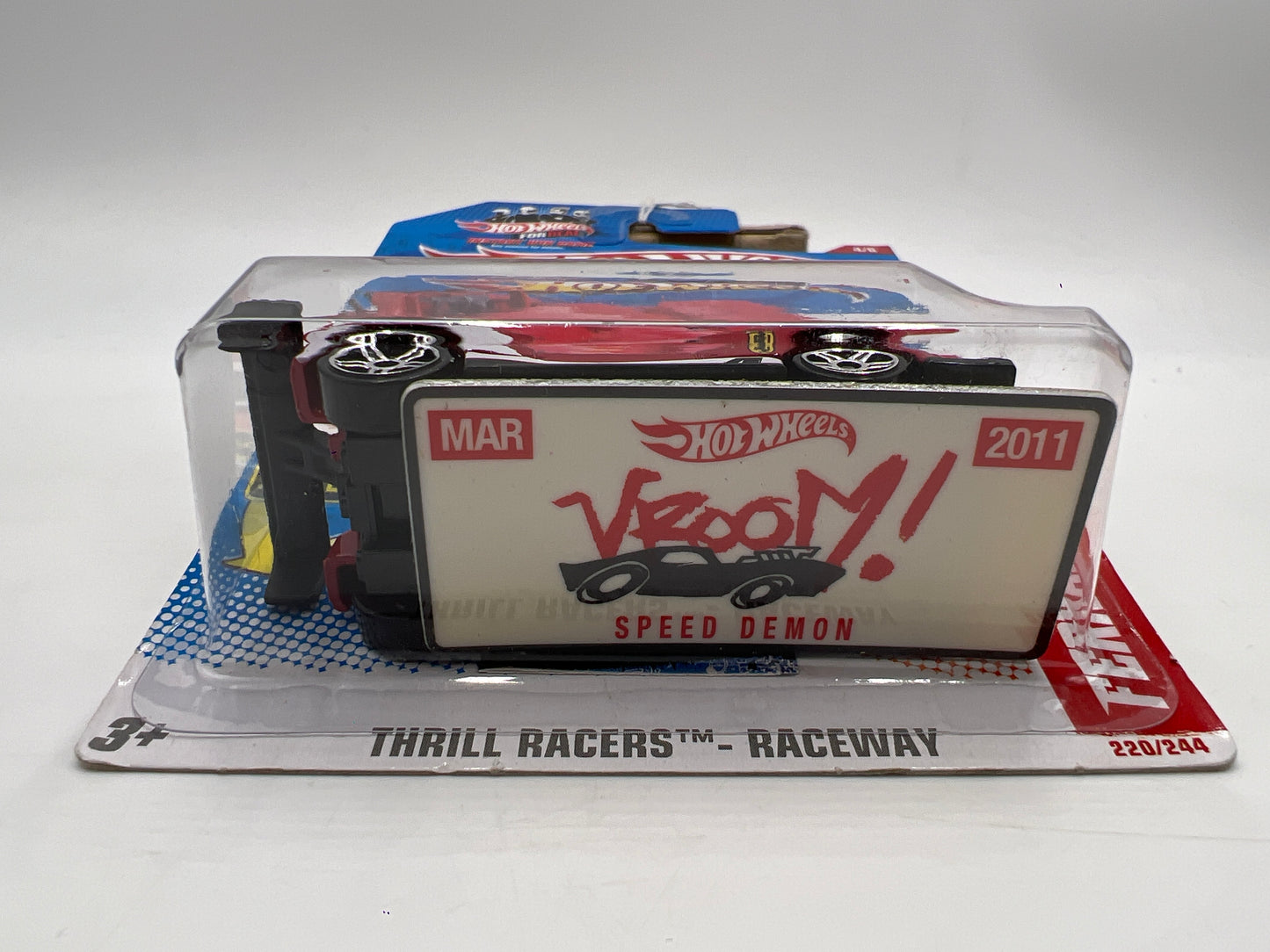 2011 Hot Wheels Thrill Racers Raceway #220 Ferrari F333 SP Red W/License Plate SR