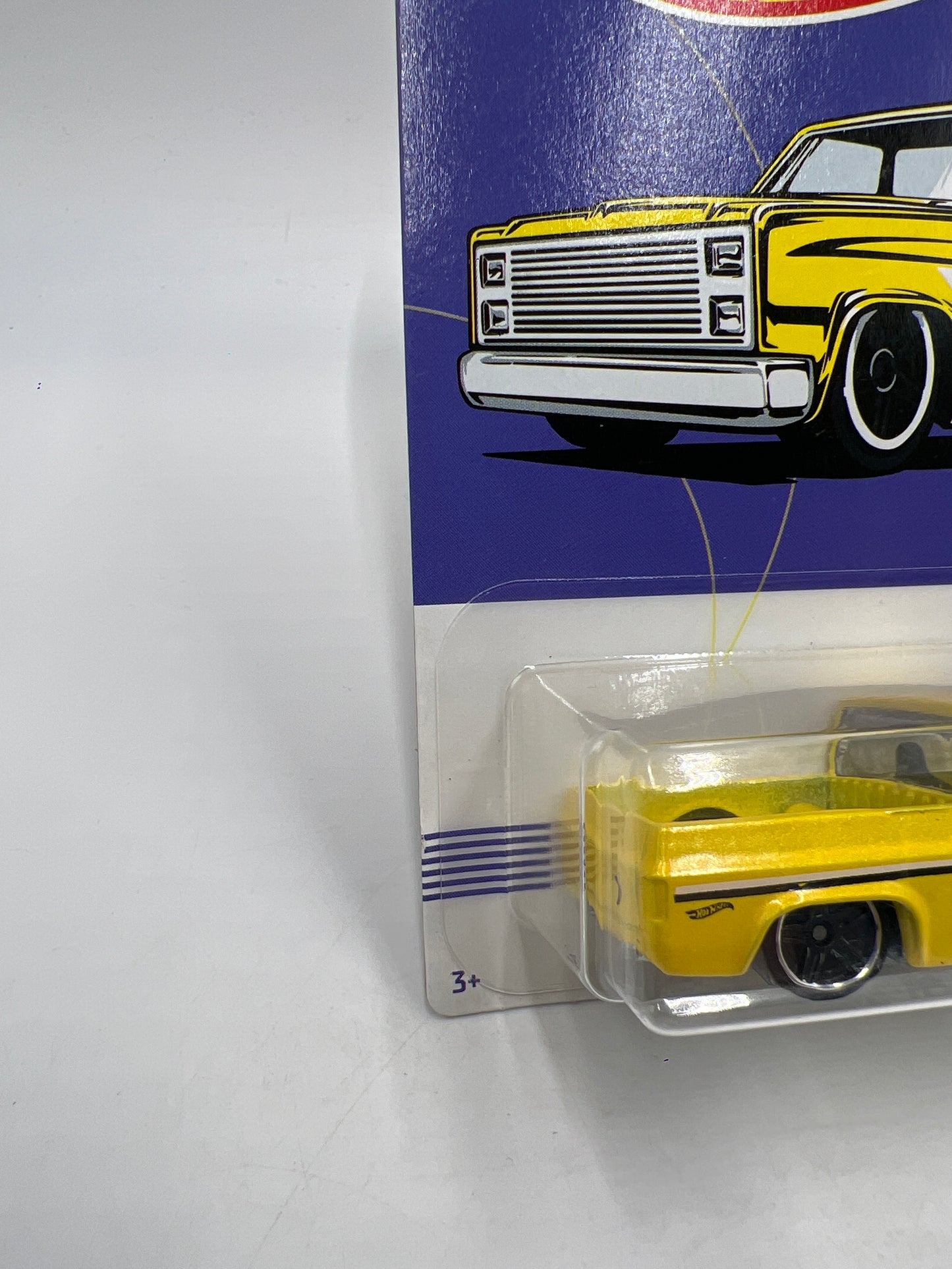 Hot Wheels Walmart Exclusive American Truck Series #5 83 Chevy Silverado Yellow W/Protector