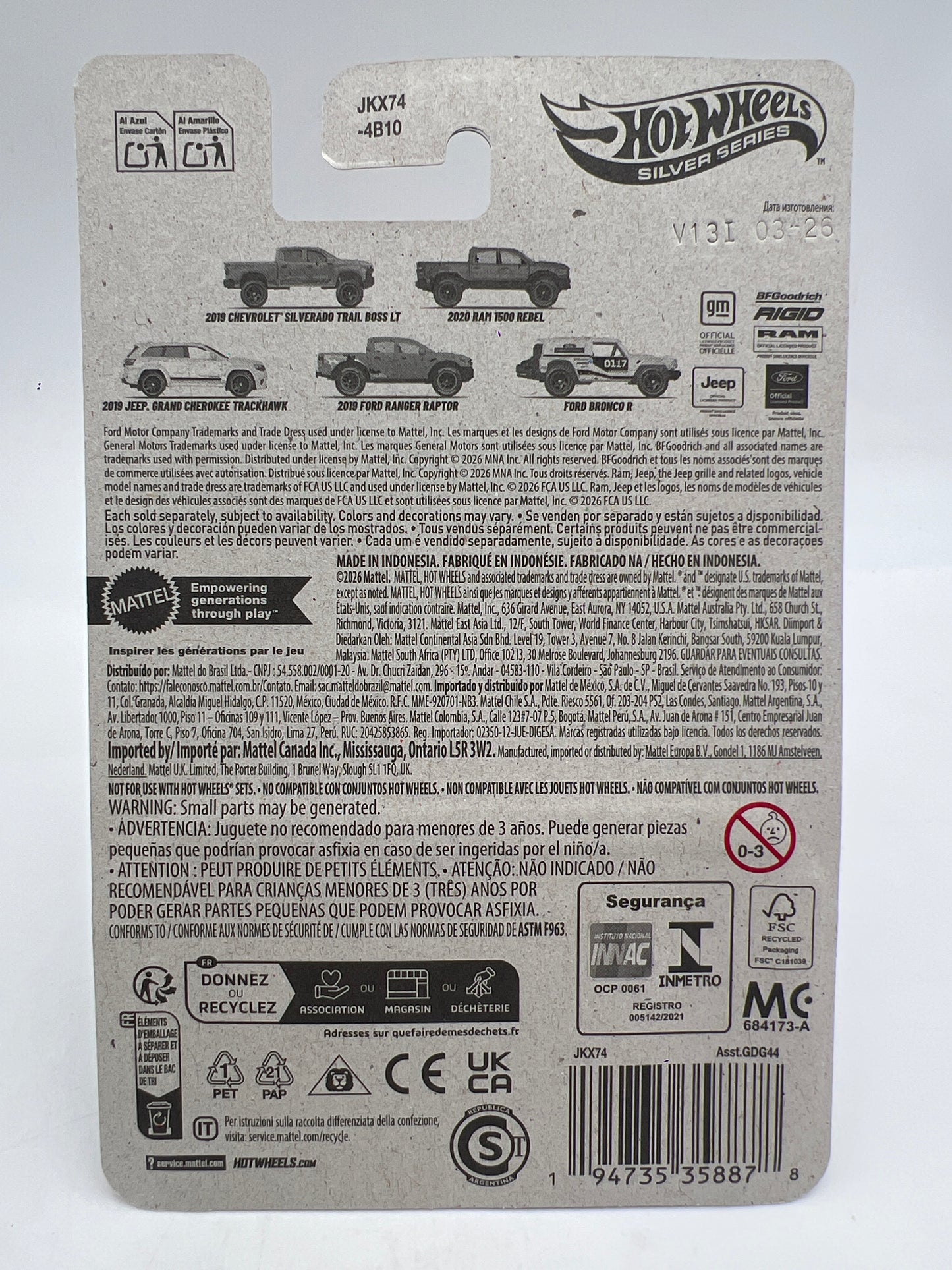 2026 Hot Wheels Performance Trucks #4 2019 Ford Ranger Raptor Gray