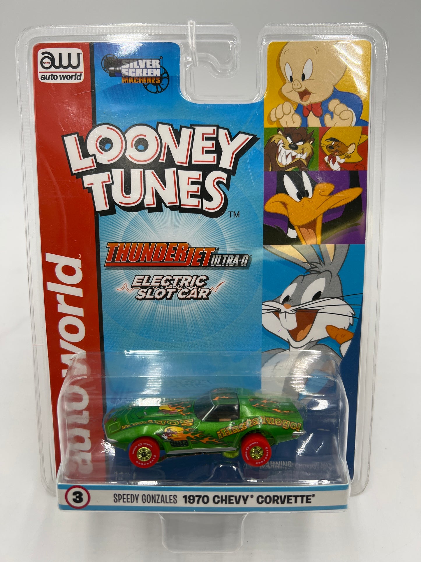 Auto World Thunderjet Ultra G Looney Tunes Speedy Gonzales 1970 Chevy Corvette Electric Slot Car 178G