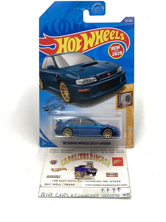 2020 hot wheels  #23 98 Subaru Impreza 22B STI  Blue 89A