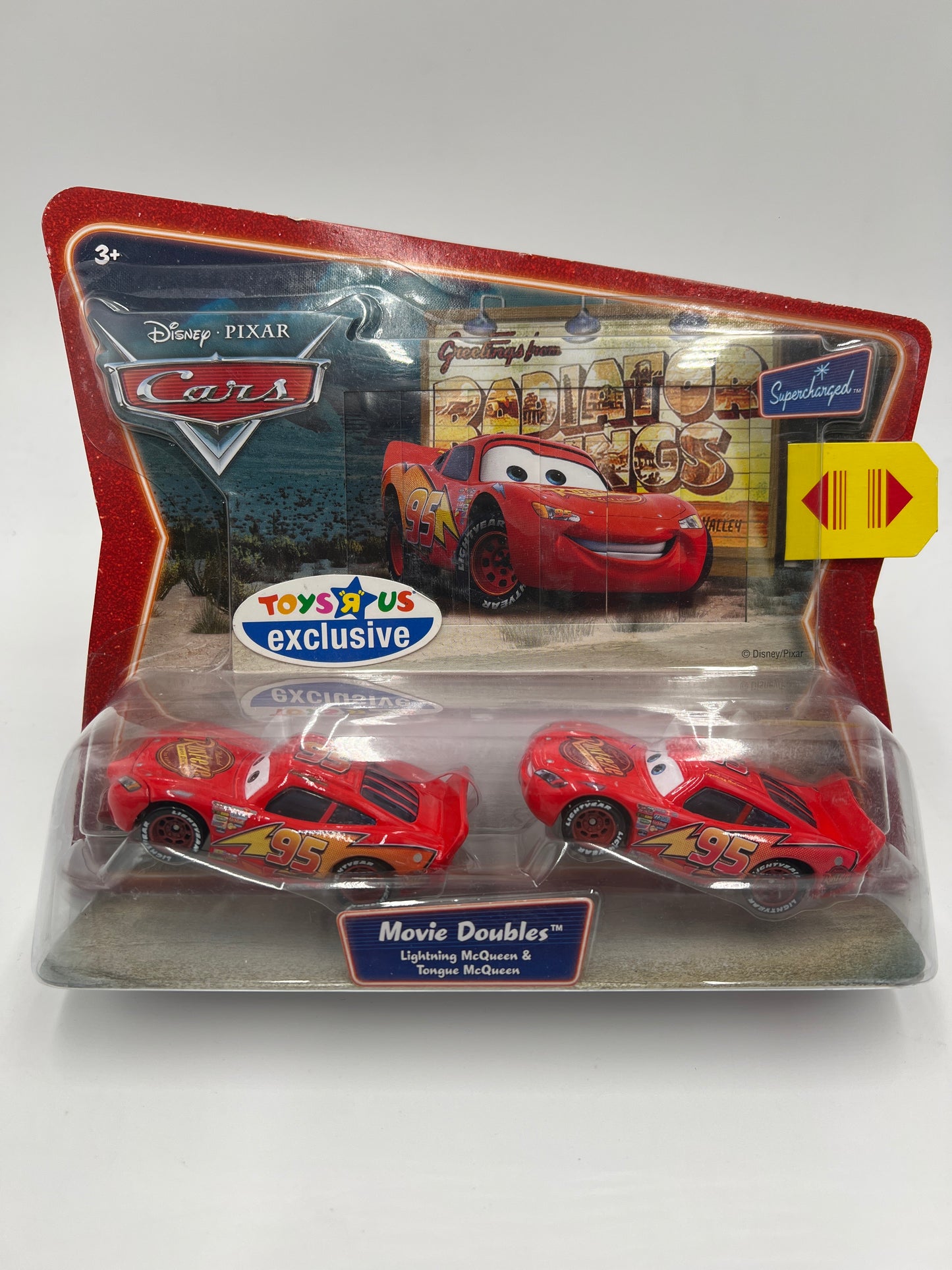 Disney Pixar Cars Supercharged Movie Doubles Toys R Us Exclusive Lightning McQueen & Tongue McQueen