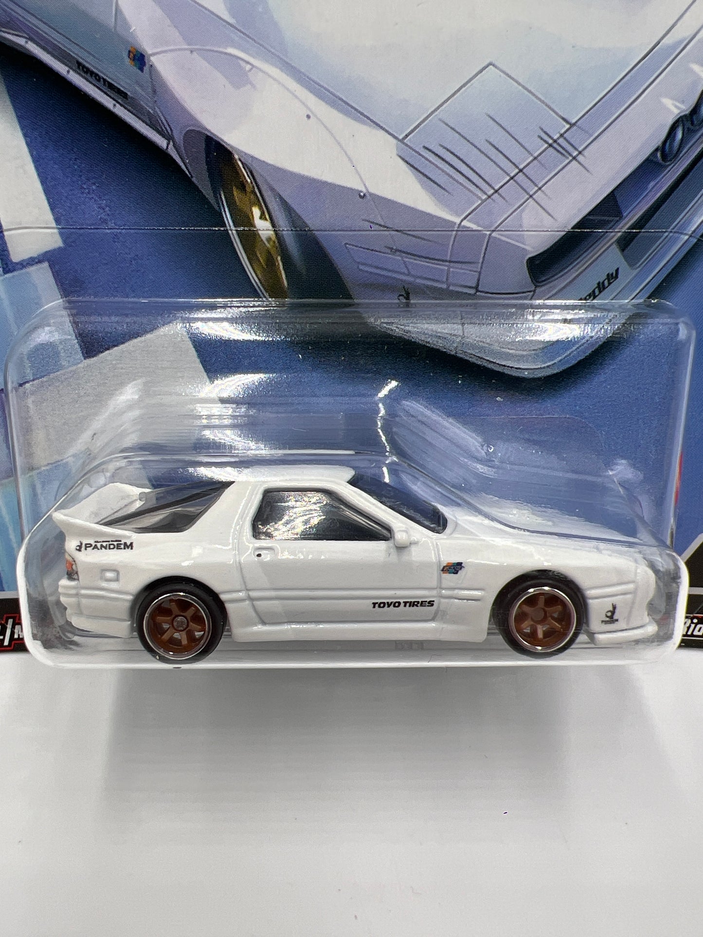 Hot Wheels Premium Ronin Run #5 Mazda RX7 FC Pandem White