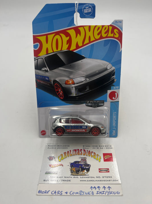 2024 Hot Wheels H Case #95 Zamac 005 92 Honda Civic EG 148A