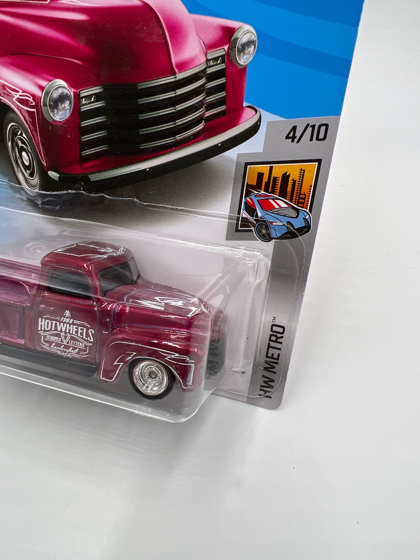 2018 Hot Wheels Super Treasure Hunt 52 Chevy Pink W/Protector