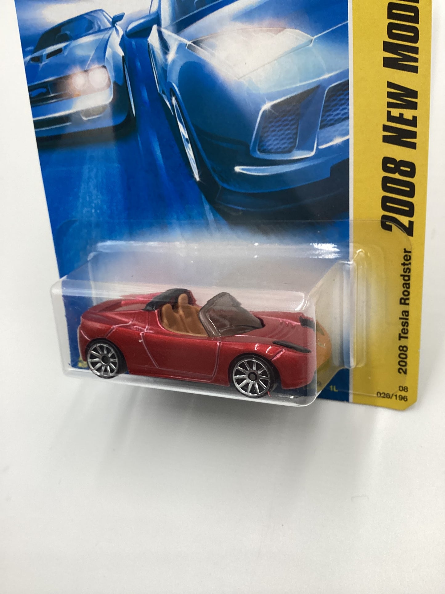 2008 Hot Wheels #026 2008 Tesla Roadster Red 48D