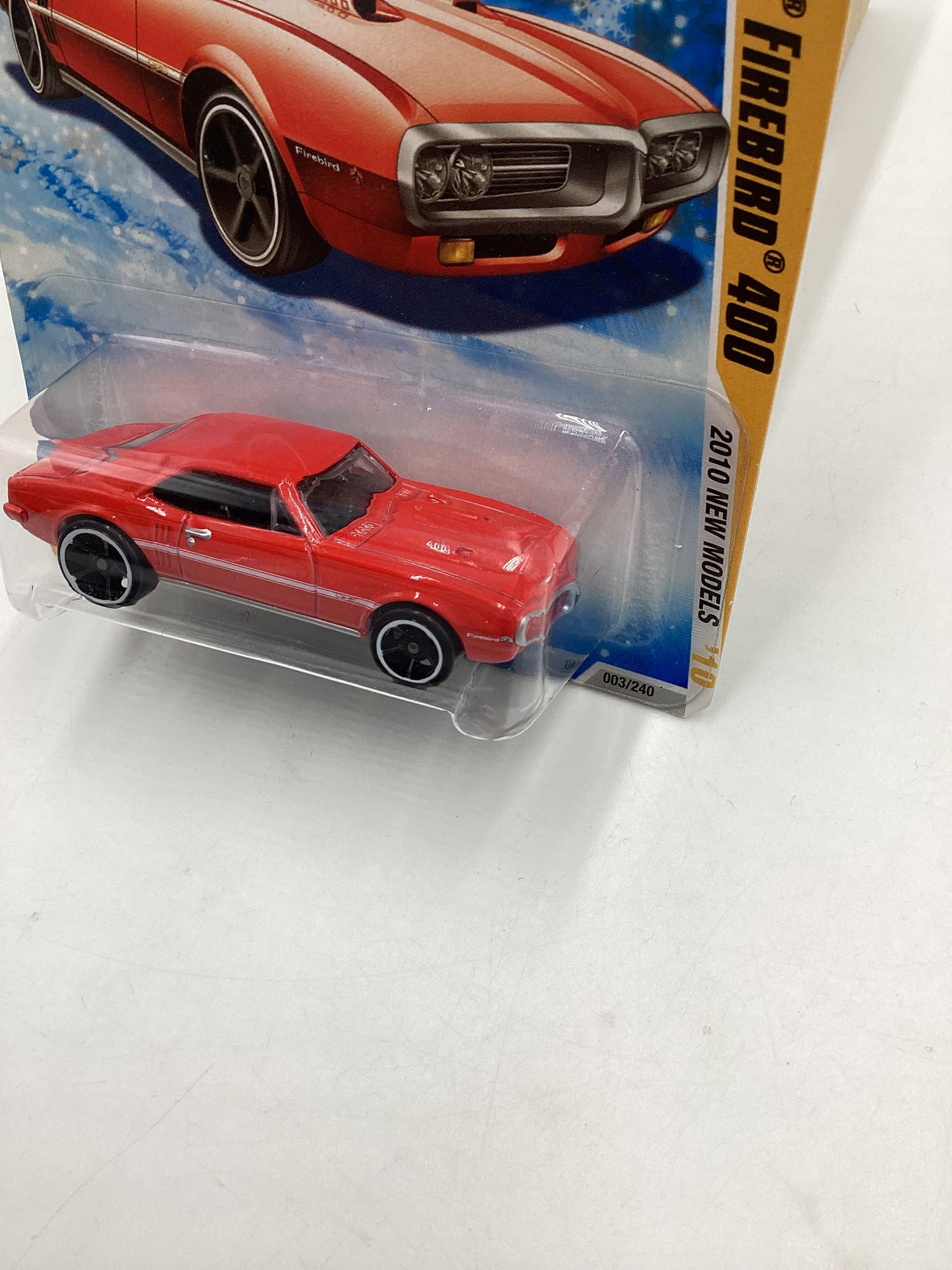 2010 Hot Wheels New Models #3 67 Pontiac Firebird 400 Target Snowflake Card 158B