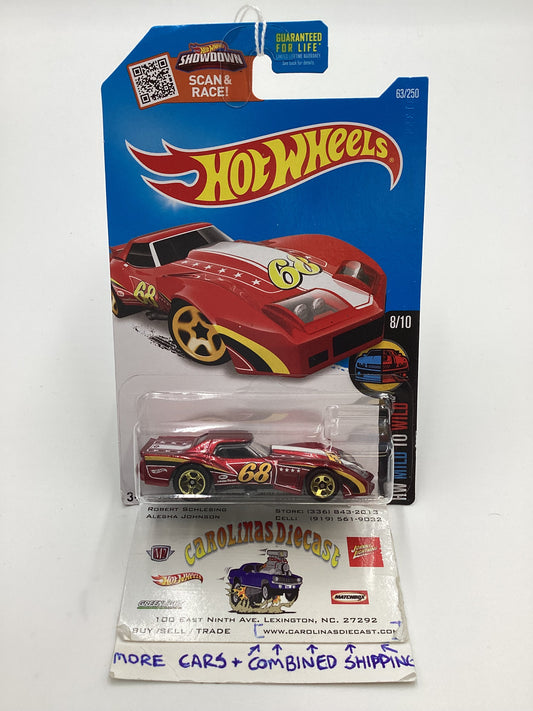 2016 Hot Wheels #63 76 Greenwood Corvette Red 8i