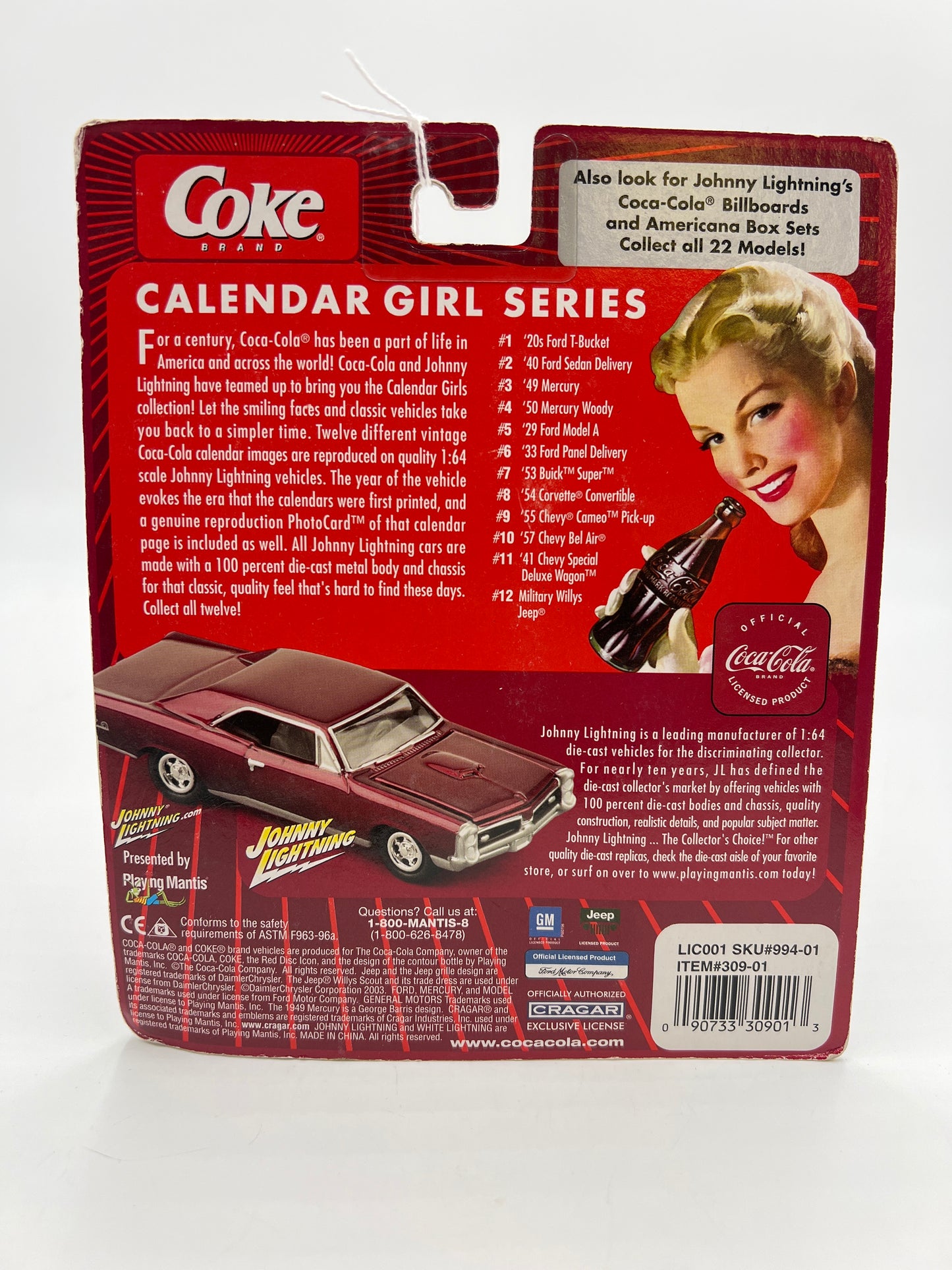 Johnny Lightning Calendar Girl Series 29 Ford Model A Coca Cola 188G