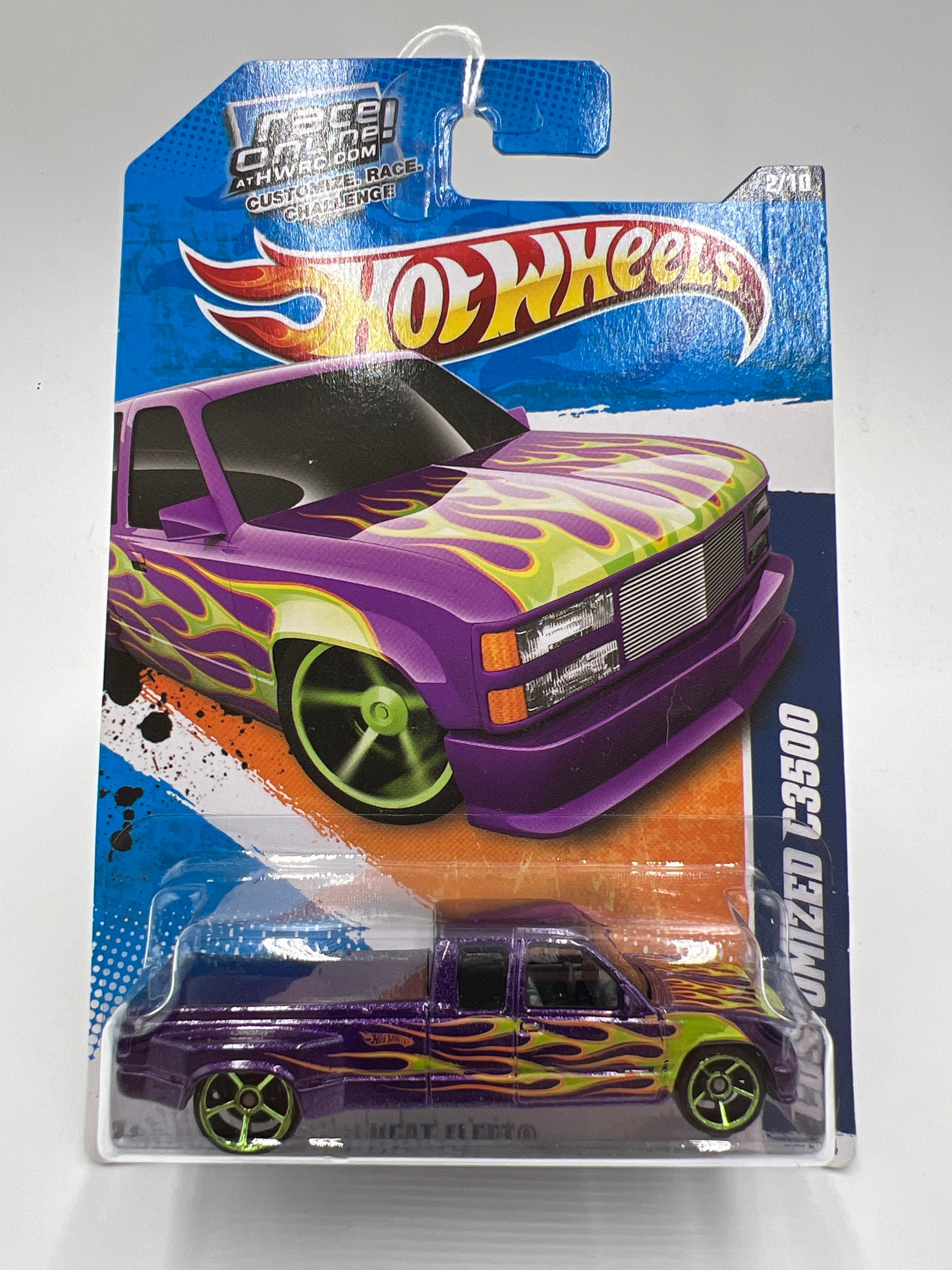 2011 Hot Wheels Heat Fleet #92 Customized C3500 Purple