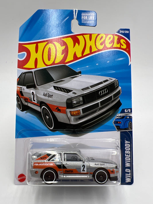 2025 Hot Wheels P Case Treasure Hunt #246 84 Audi Sport Quattro Silver 274F