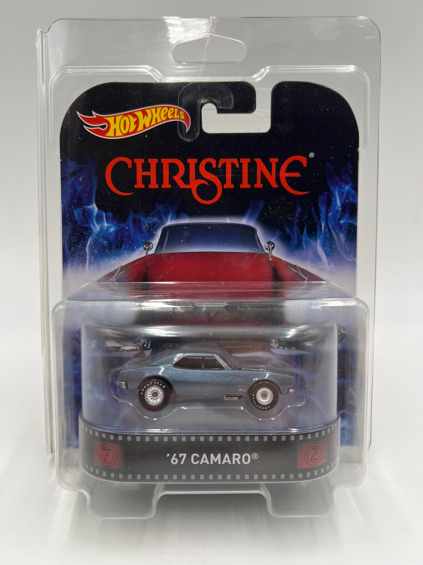 Hot Wheels Premium Retro Entertainment Christine 67 Camaro Blue W/Protector