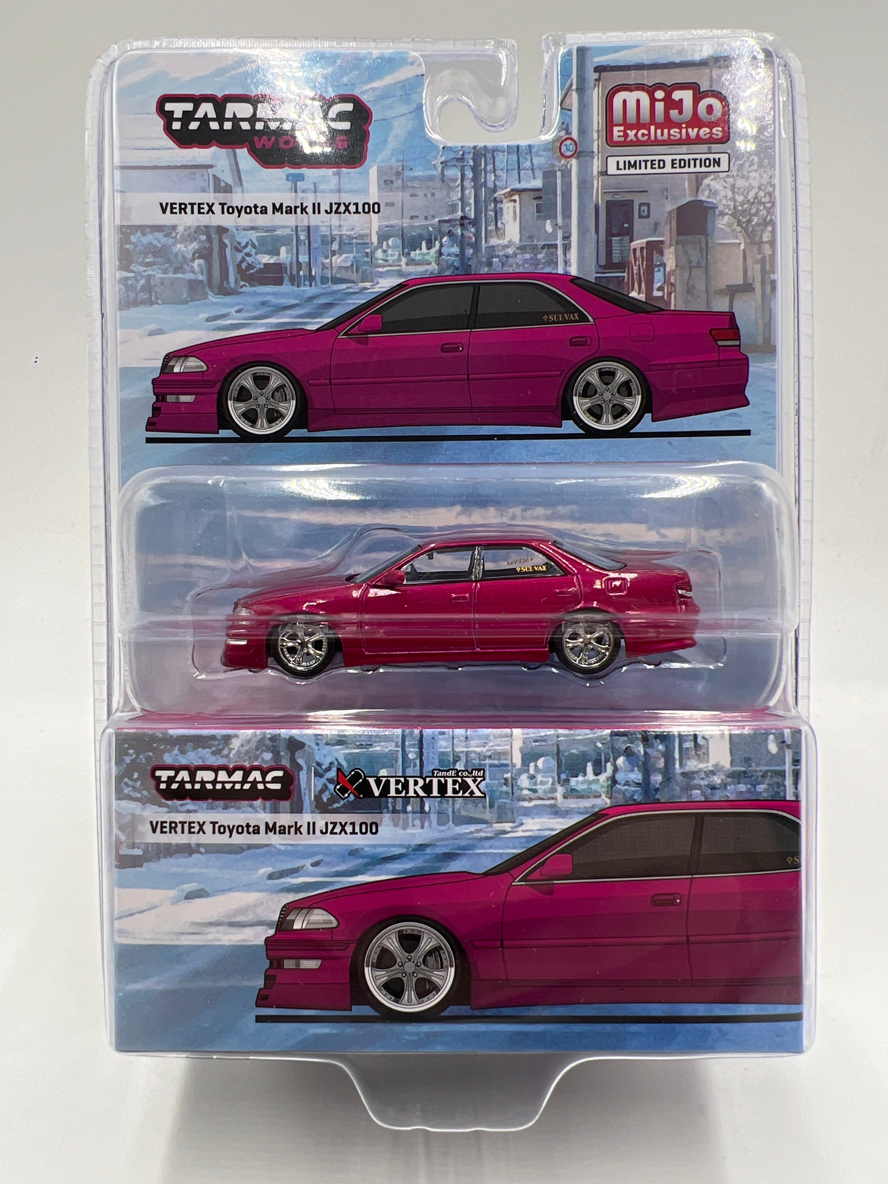 Tarmac Works Mijo Exclusives VERTEX Toyota Mark II JZX100 Pink