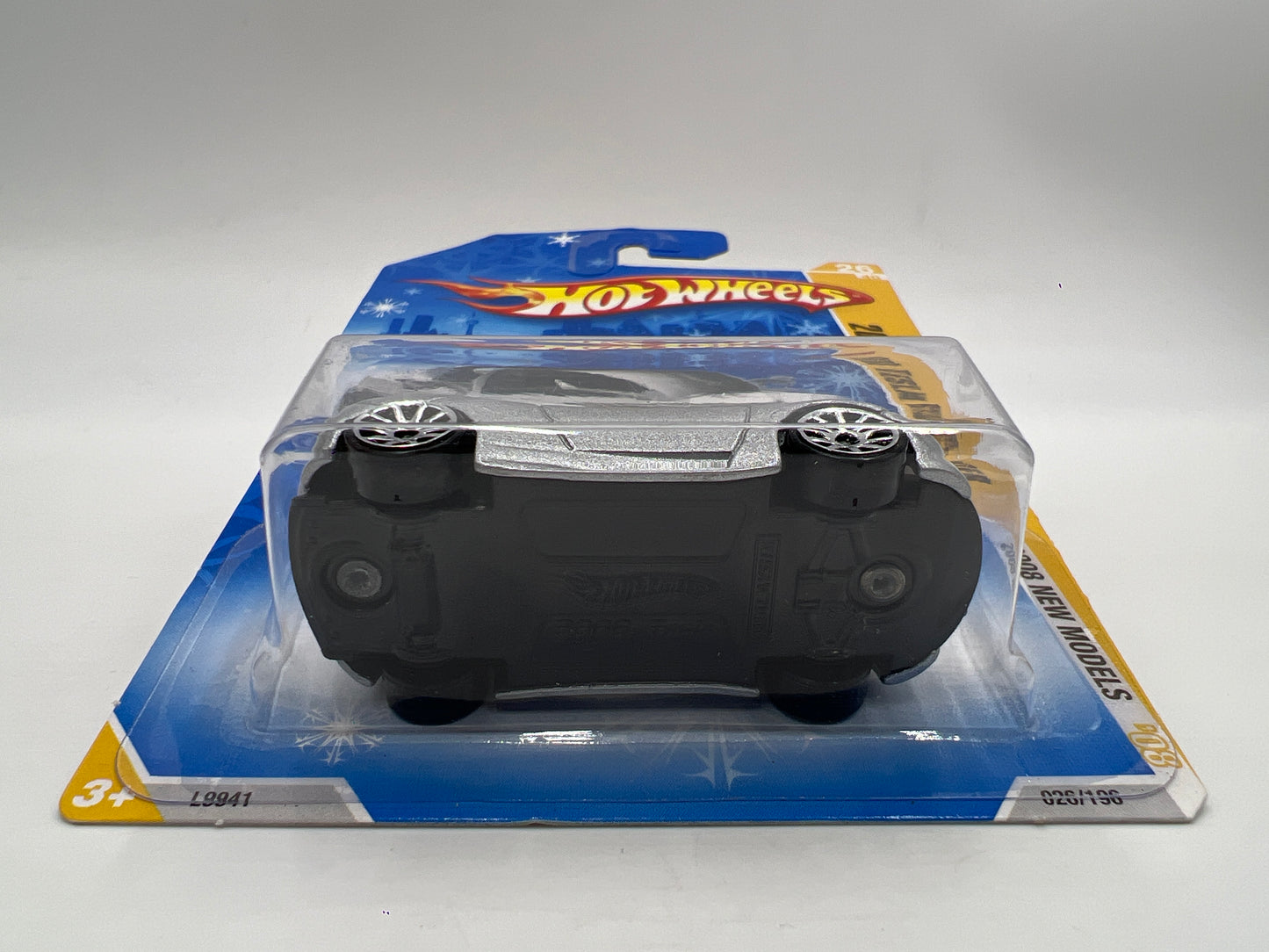 2008 Hot Wheels Target Exclusive Snowflake Card #26 2008 Tesla Roadster W/Protector