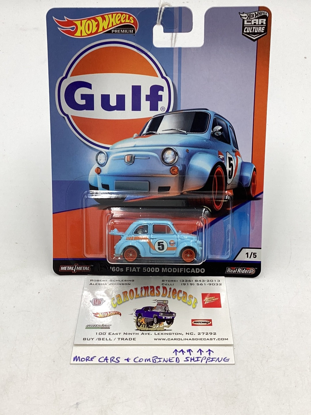 HOT WHEELS GULF ‘60’s Fiat 500D Modifcado 1/5 245D