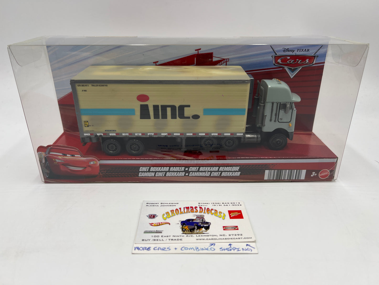 2025 Disney Pixar Cars 1:55 Scale Chet Boxkarr Hauler HTF