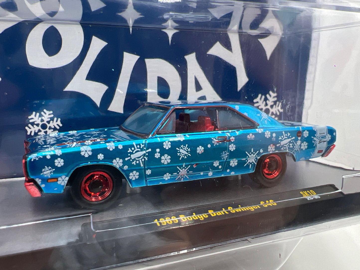 2025 M2 Machines Coca Cola Holidays CHASE 1969 Dodge Dart Swinger 340 Blue SK10