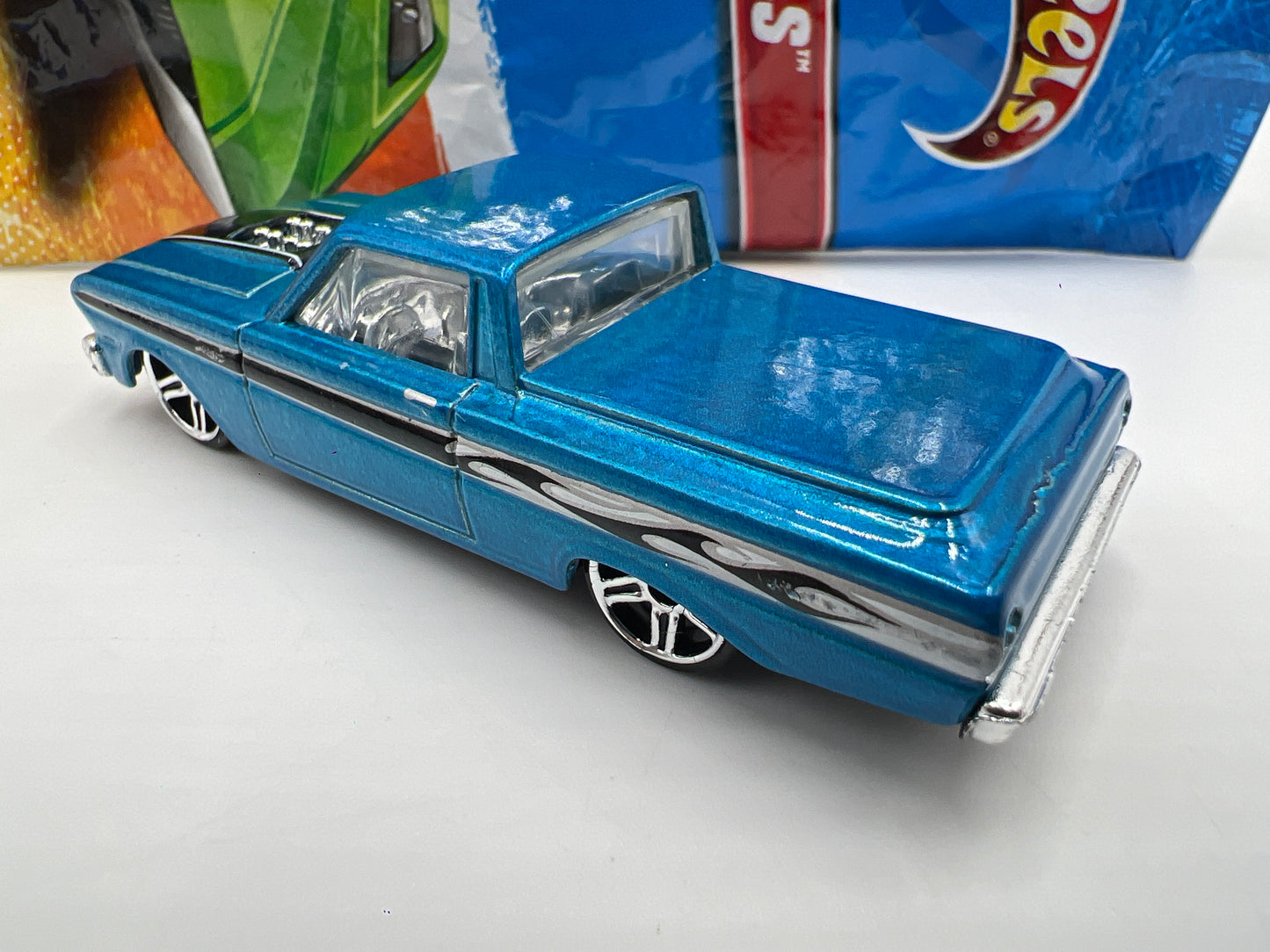 2011 Hot Wheels Mystery Models #4 65 Ford Ranchero Blue W/Poster