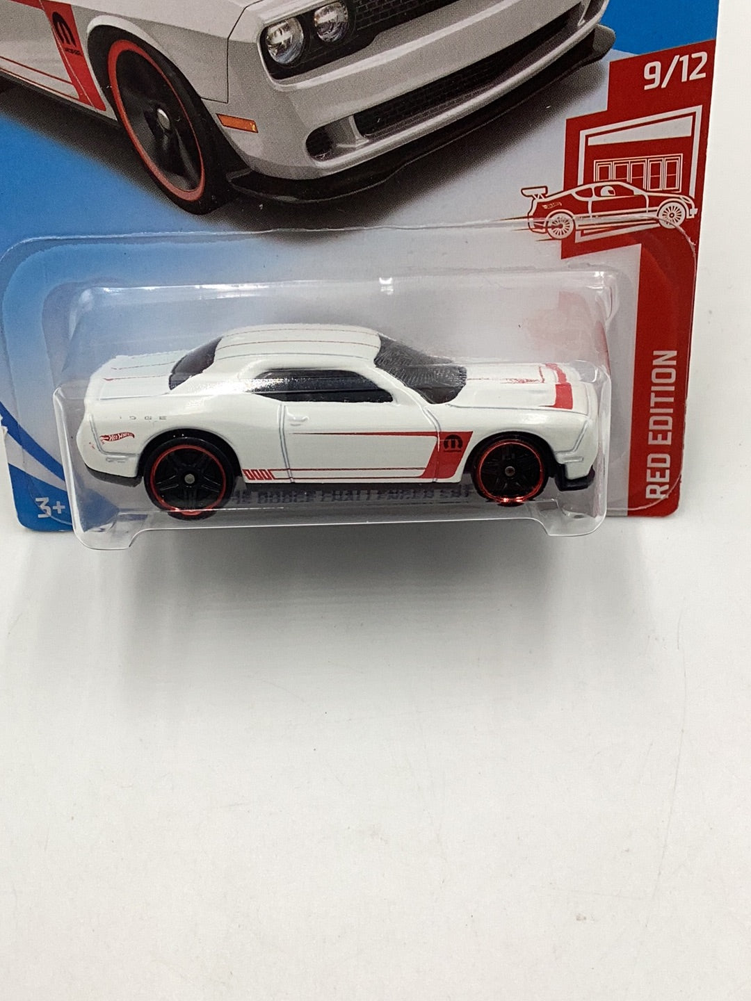 2018 Hot Wheels Red Edition ‘15 Dodge Challenger SRT *BAD CARD* 150D