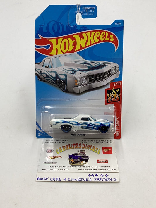 Hot Wheels 2019 #8 71 El Camino white Kroger Exclusive 235E