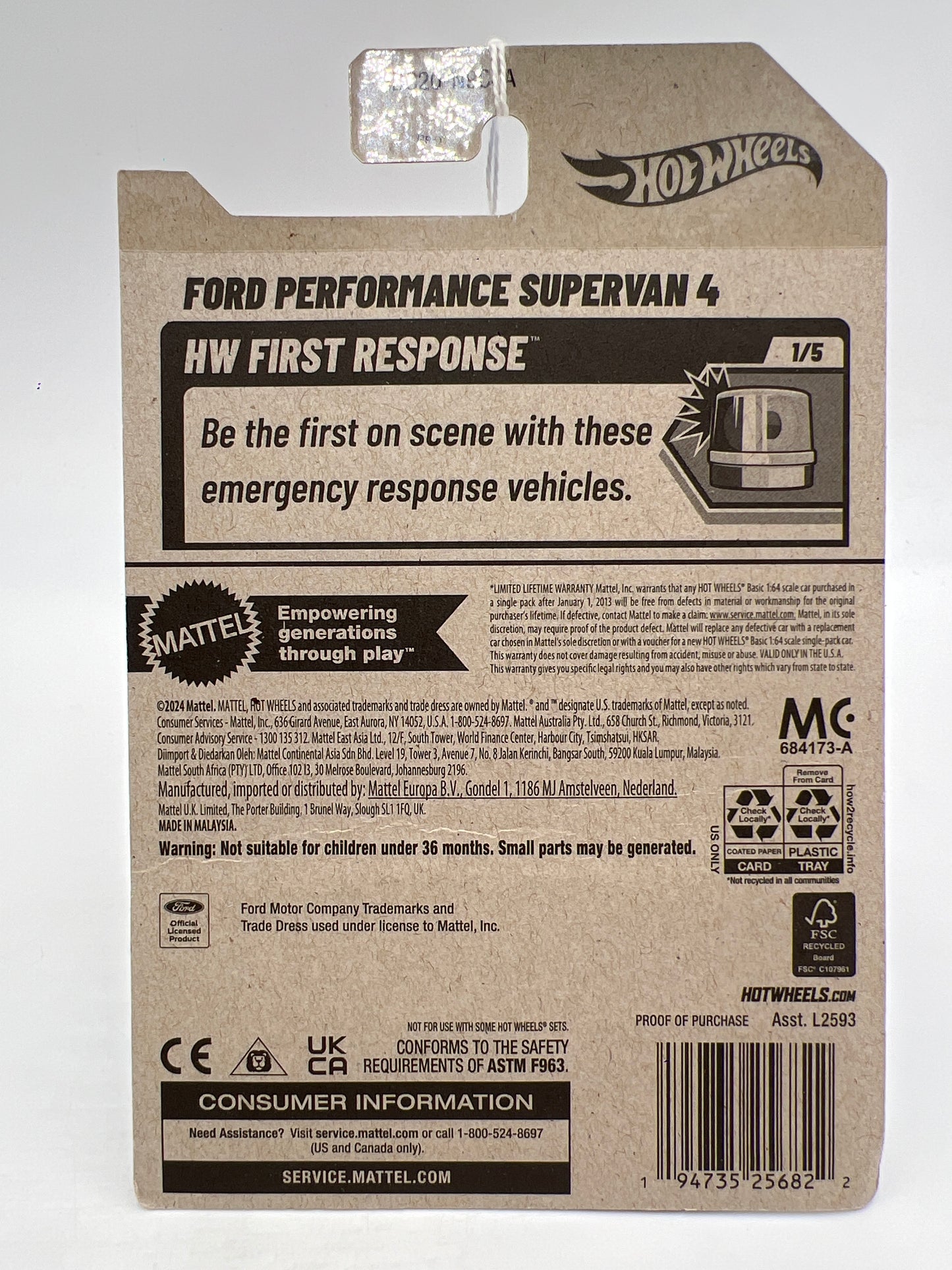 2025 Hot Wheels Treasure Hunt #17 Ford Performance Supervan 4 Red 277A