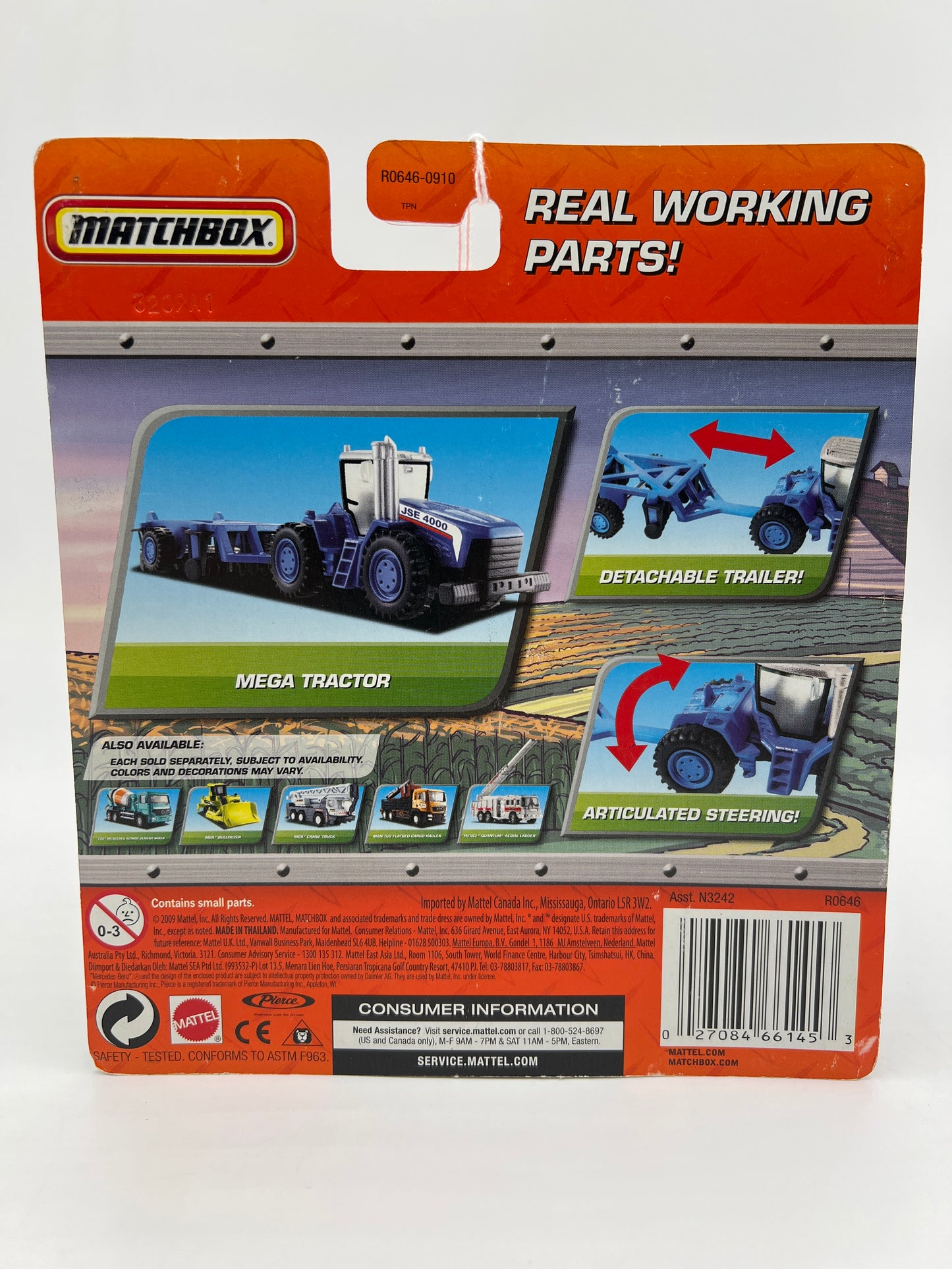 Matchbox Real Working Rigs Mega Tractor Blue (SR)