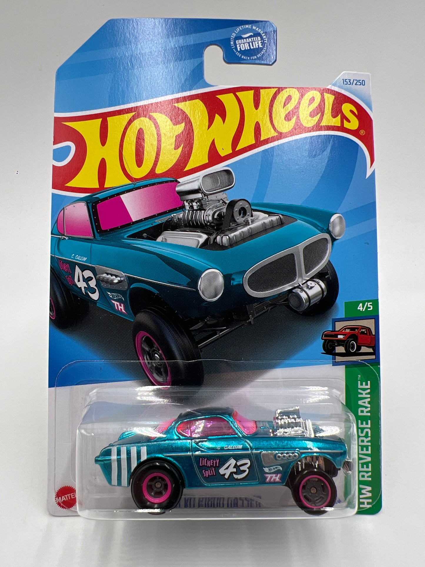 2024 Hot Wheels Super Treasure Hunt #153 Volvo P1800 Gasser Blue W/Protector