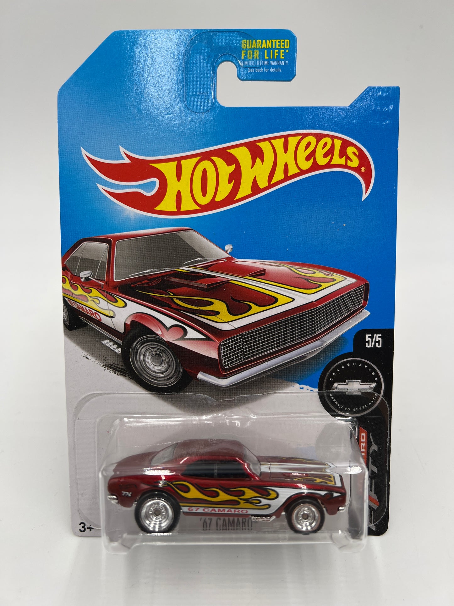 2017 Hot Wheels Super Treasure Hunt 67 Camaro Red W/ Protector