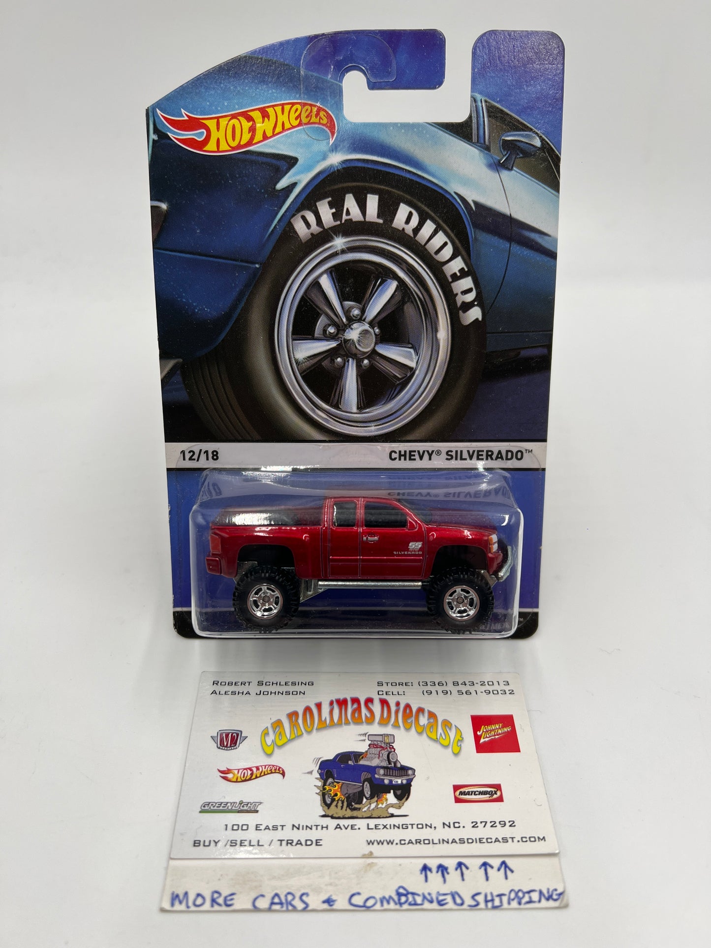 Hot Wheels Heritage Real Riders #12 Chevy Silverado Red W/Protector