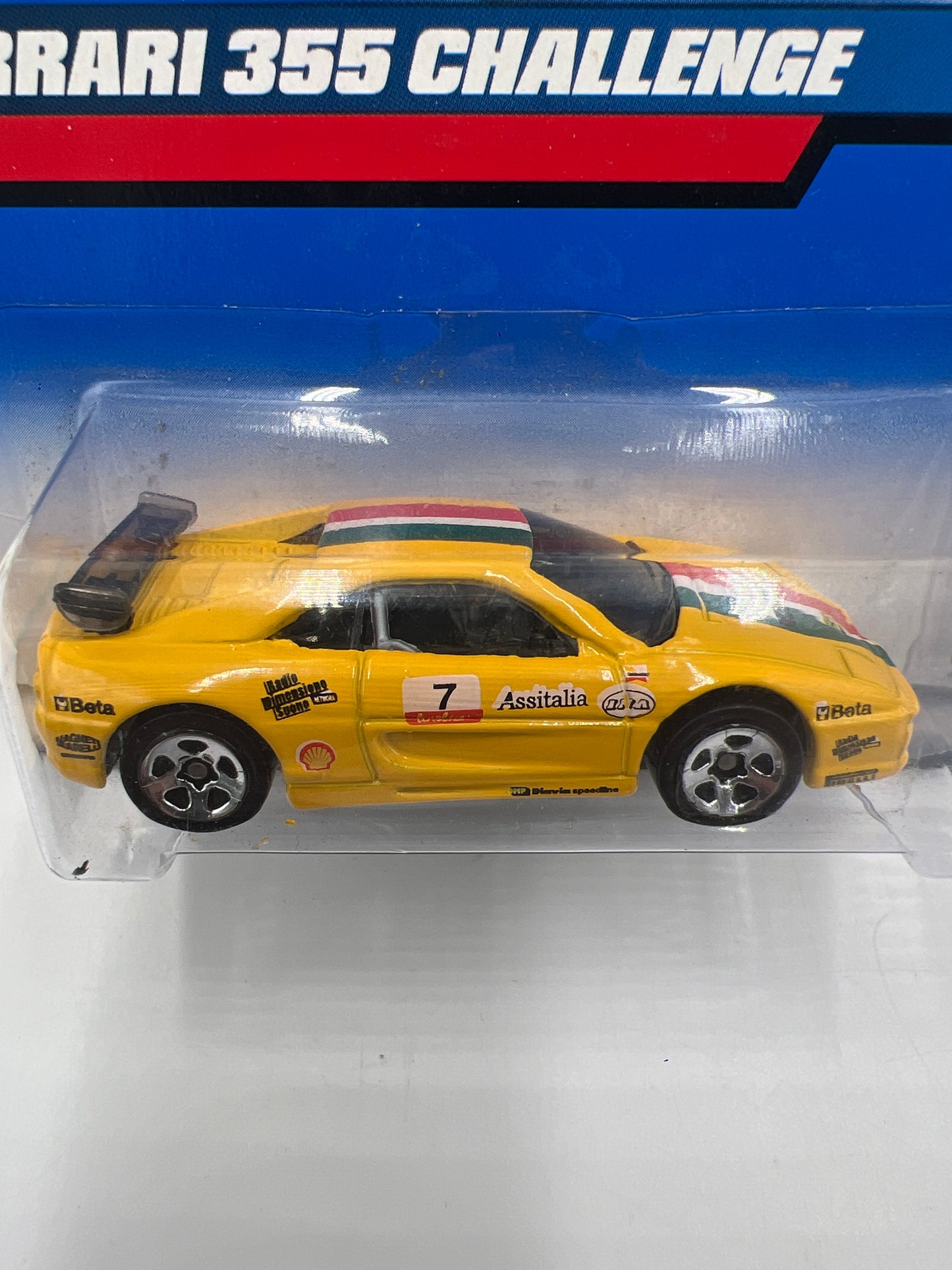 2000 Hot Wheels Model Series #162 Ferrari 355 Yellow Racing Decals 5SP Wheels