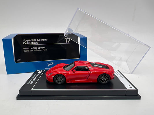 Poster Cars 1/64 Hypercar League Collection #17 Porsche 918 Spyder Red