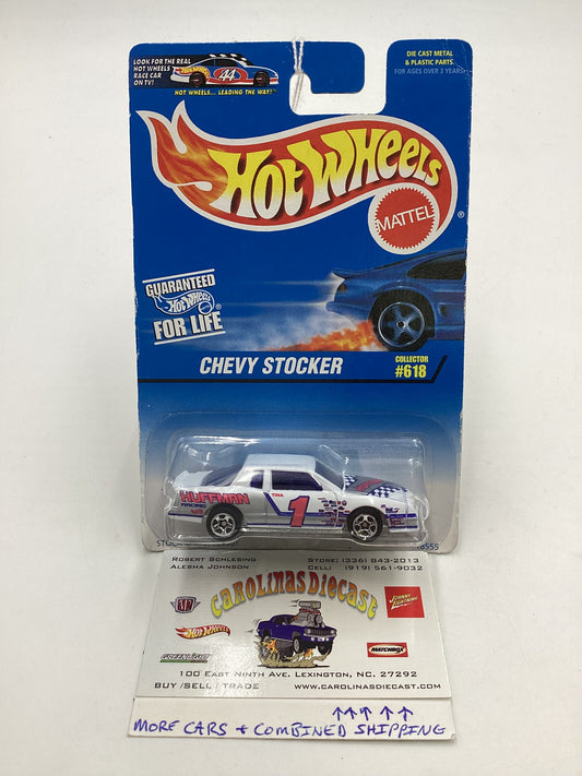 1996 Hot Wheels #618 Chevy Stocker White Huffman stocker 4B