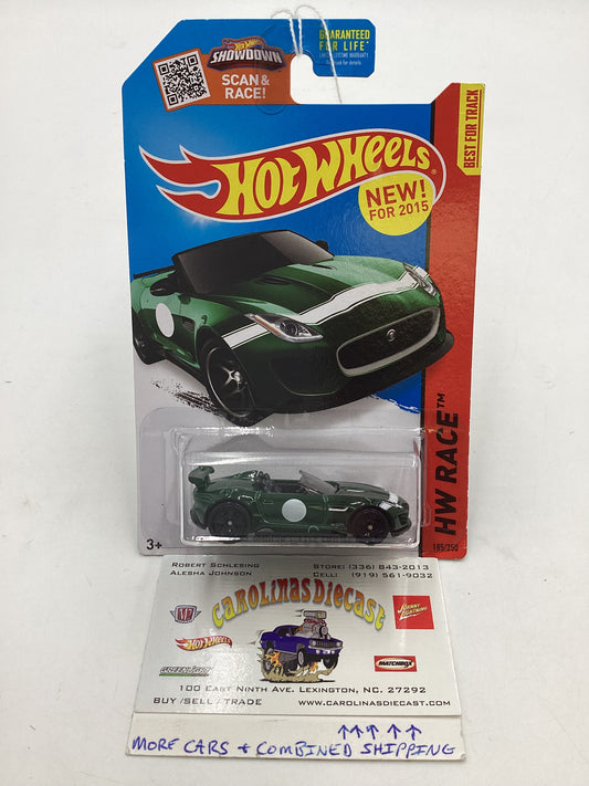 2015 Hot Wheels HW Race #185 Jaguar F-Type Project 7 Green 68G