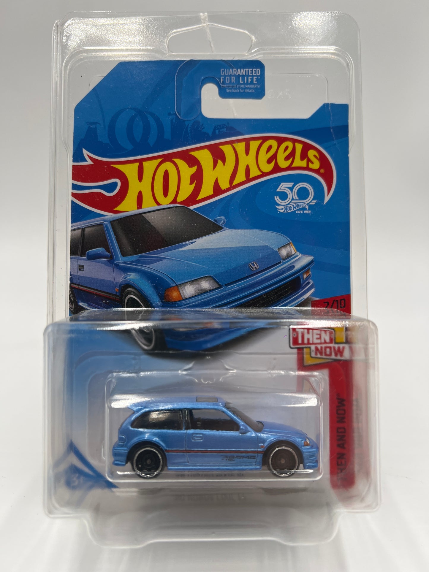 2018 Hot Wheels Kmart Exclusive 90 Honda Civic EF Blue W/Protector Small Vein Top Right