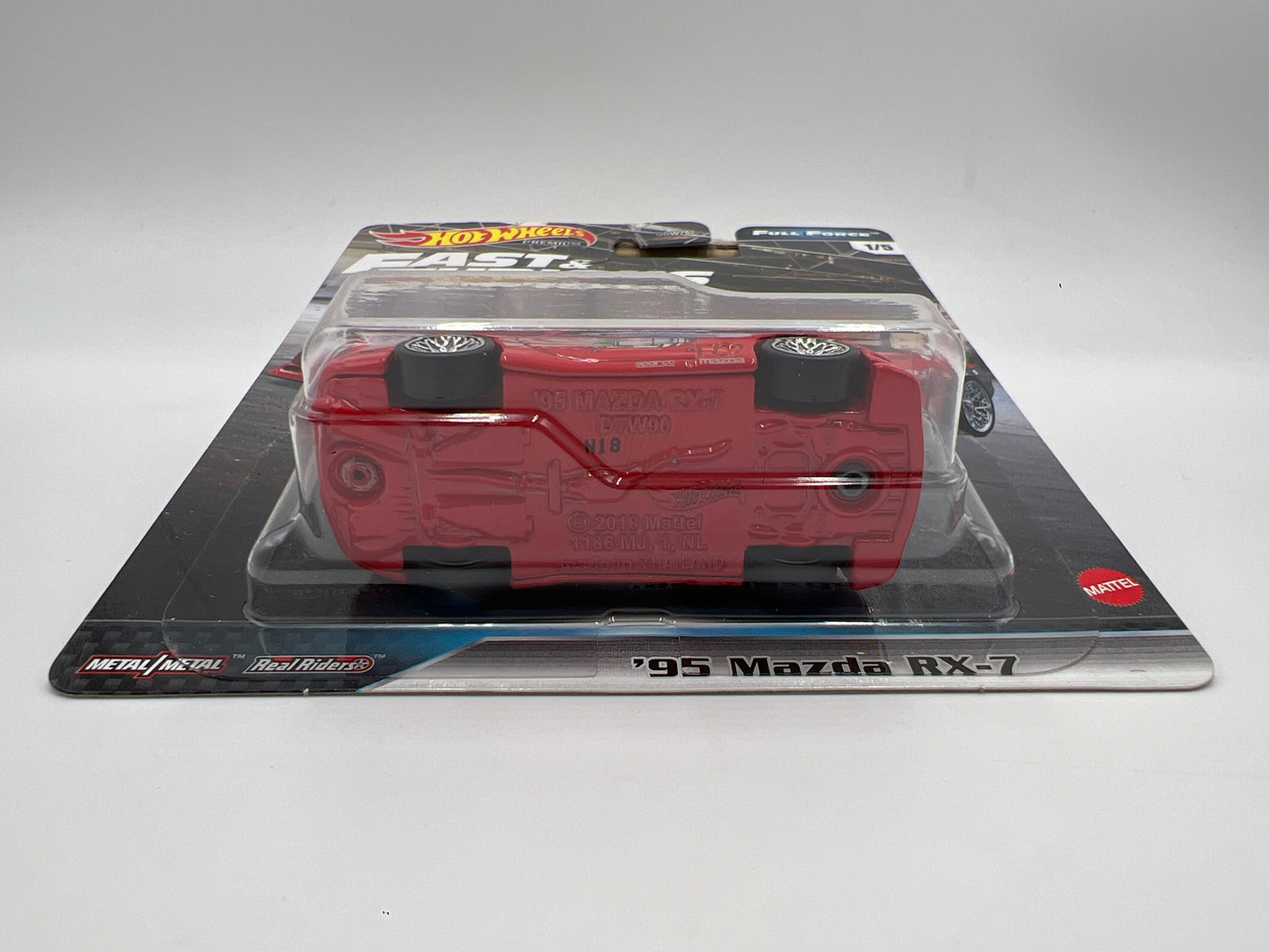 Hot Wheels Fast & Furious Full Force #1 95 Mazda RX-7 Red W/Protector