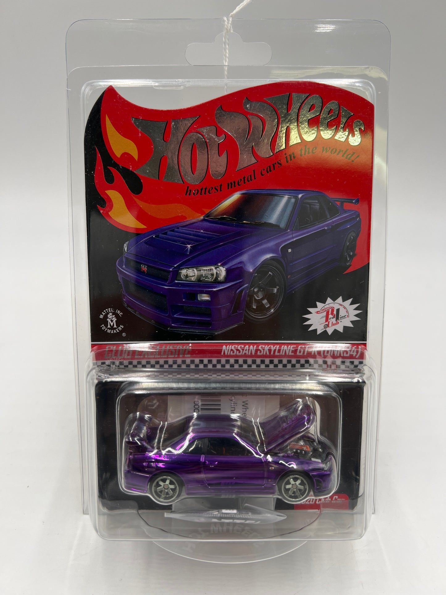 2020 Hot Wheels RLC Club Car Nissan Skyline GT-R BNR34 Purple + Patch & Pin W/Protector